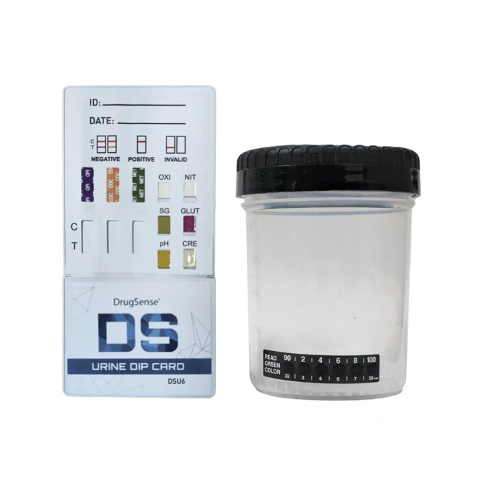 DrugSense DSU6 Urine Dip Card with Urine Cup